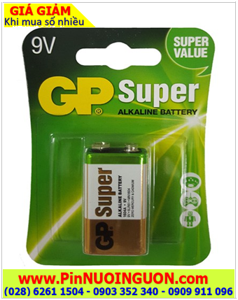 GP Super 1604UG Pin 9v Alkaline GP Super 1604UG/6LR61 Super Value |HẾT HÀNG